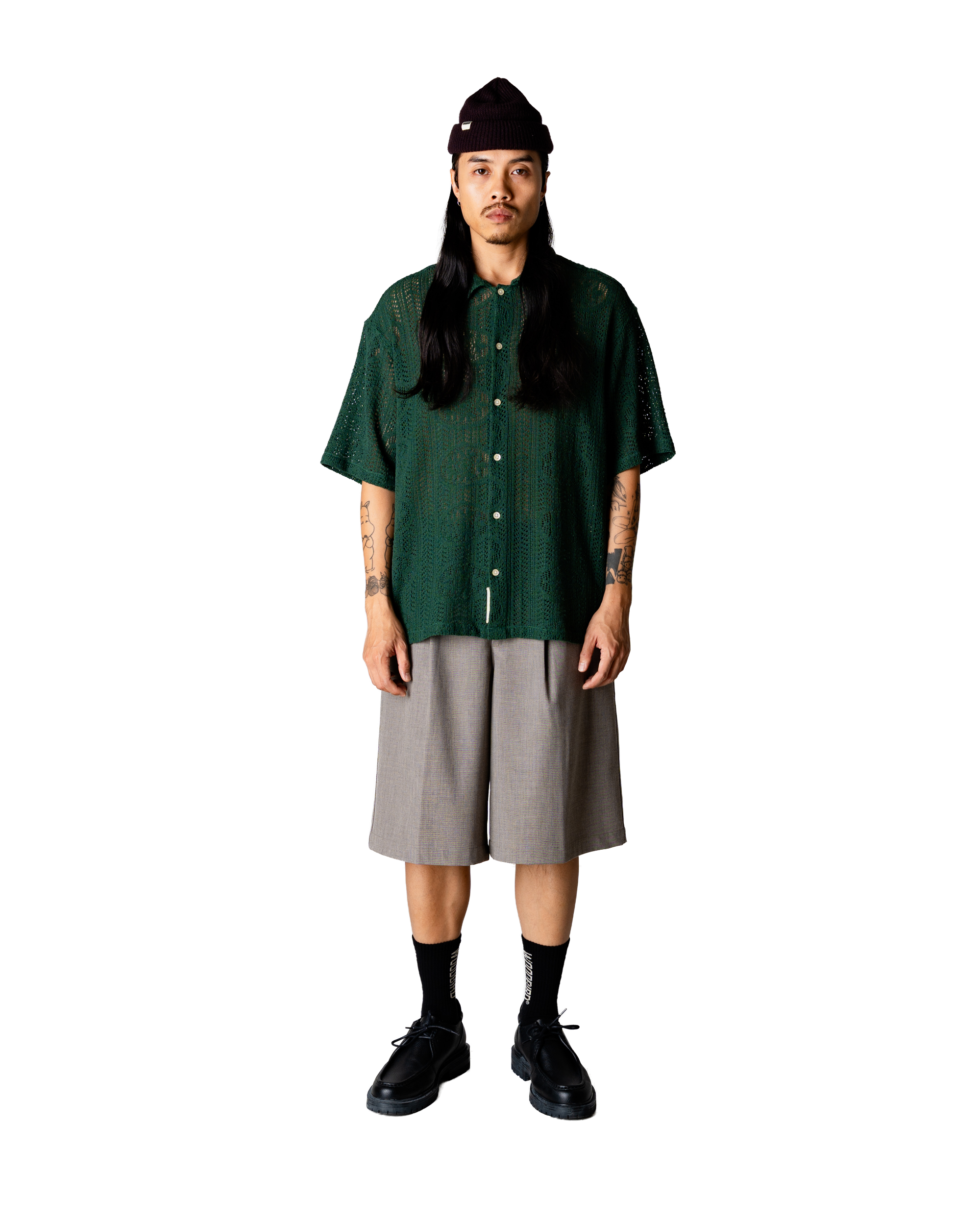 Woodbird WBWang Knit Shirt Shirts Pine Green