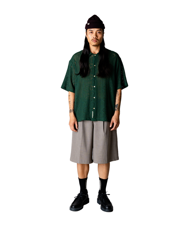 Woodbird WBWang Knit Shirt Shirts Pine Green