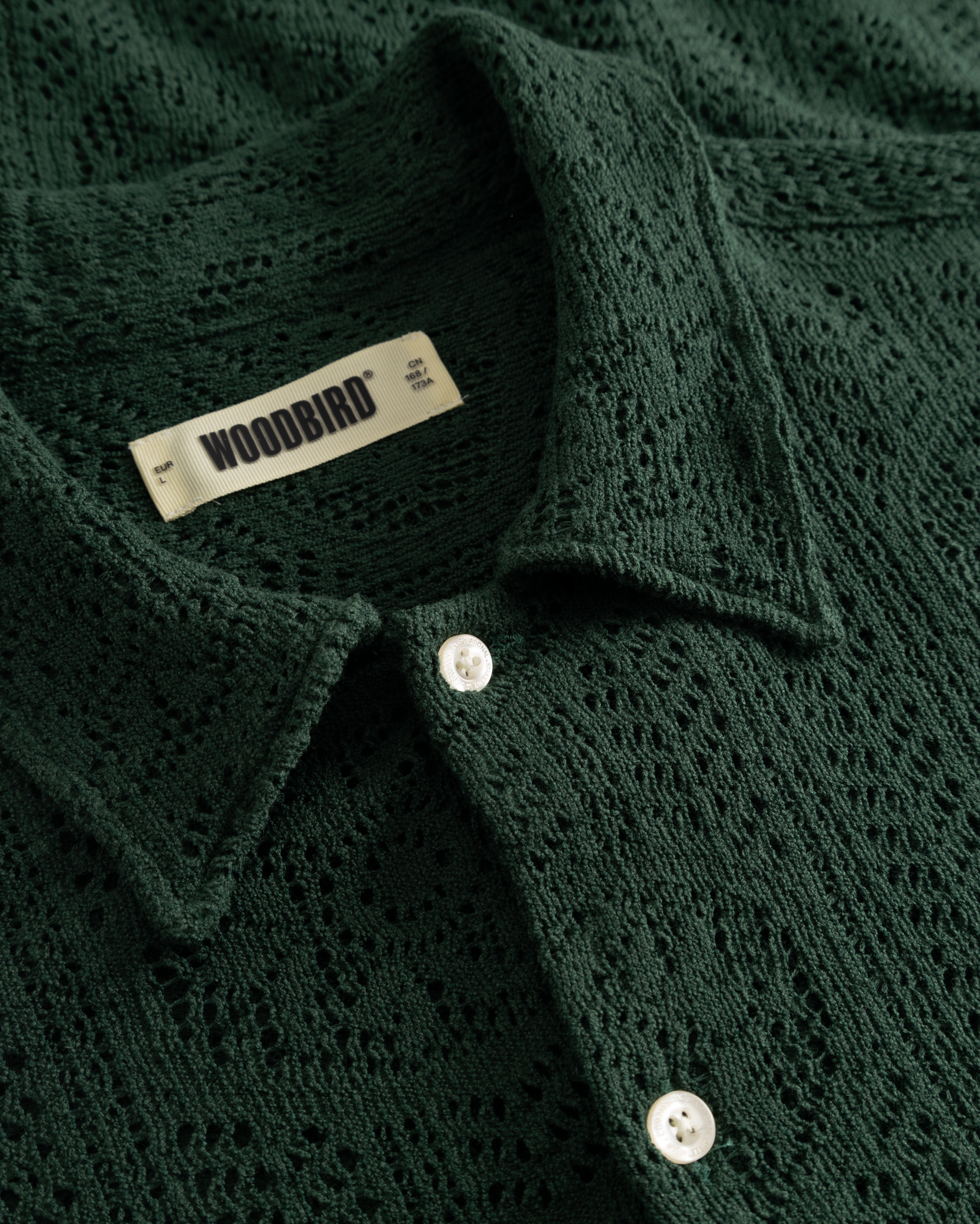 Woodbird WBWang Knit Shirt Shirts Pine Green