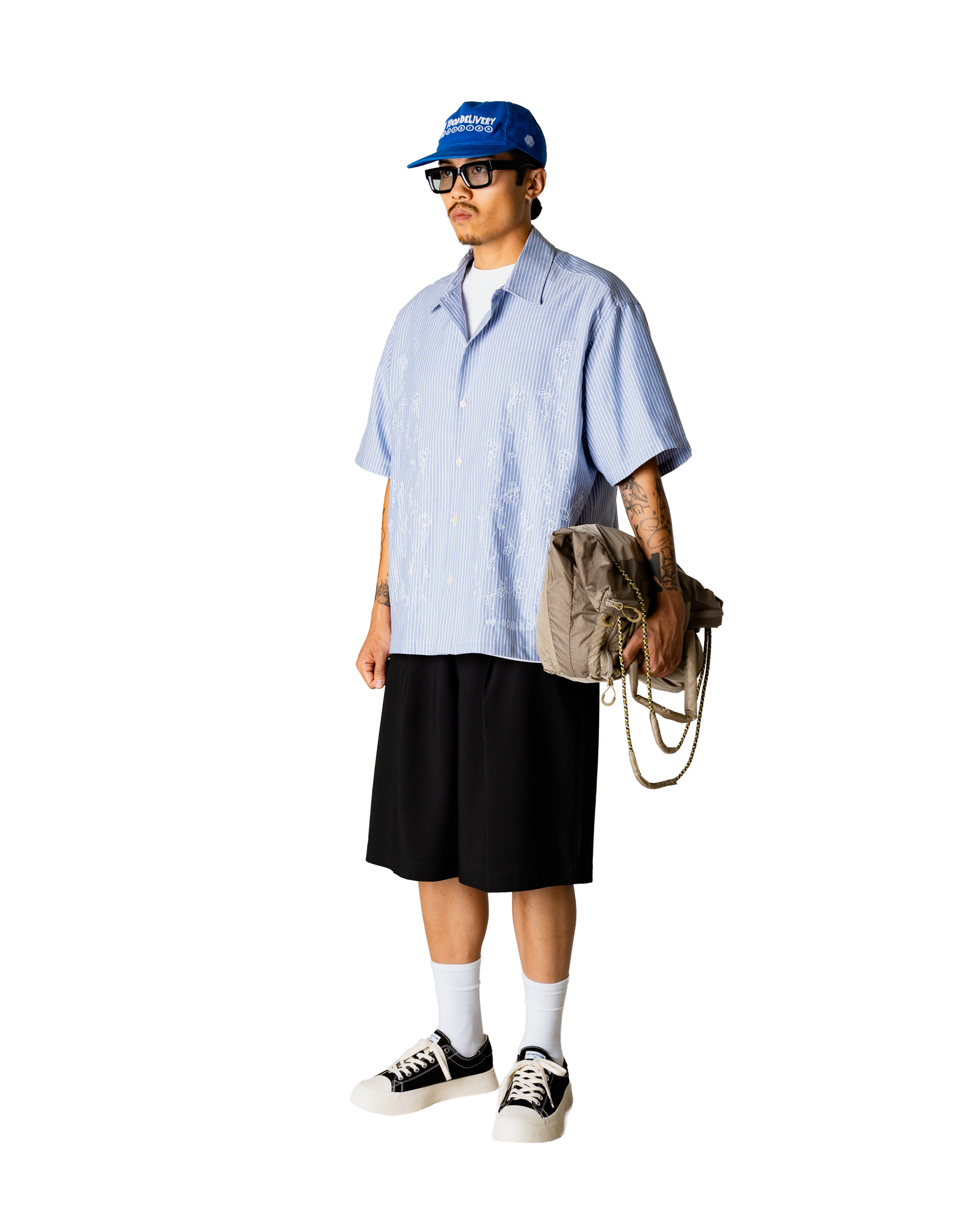 Woodbird WBWang Ox Flower Shirt Shirts Light Blue