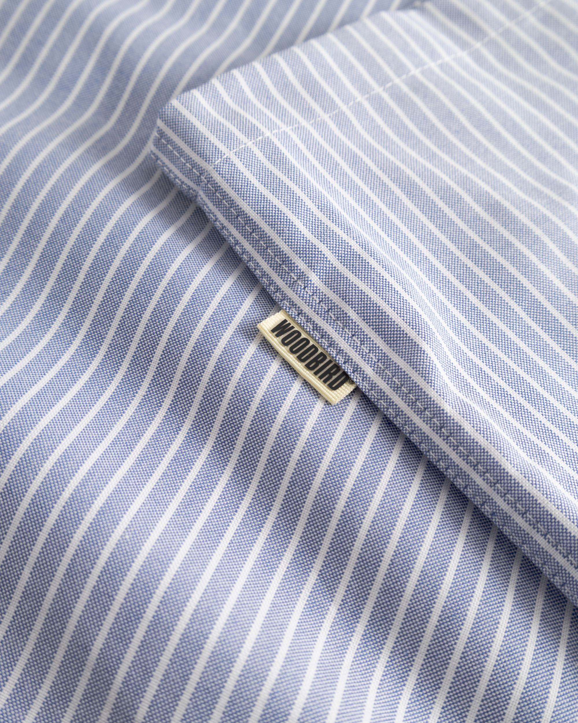 Woodbird WBWang Ox Flower Shirt Shirts Light Blue