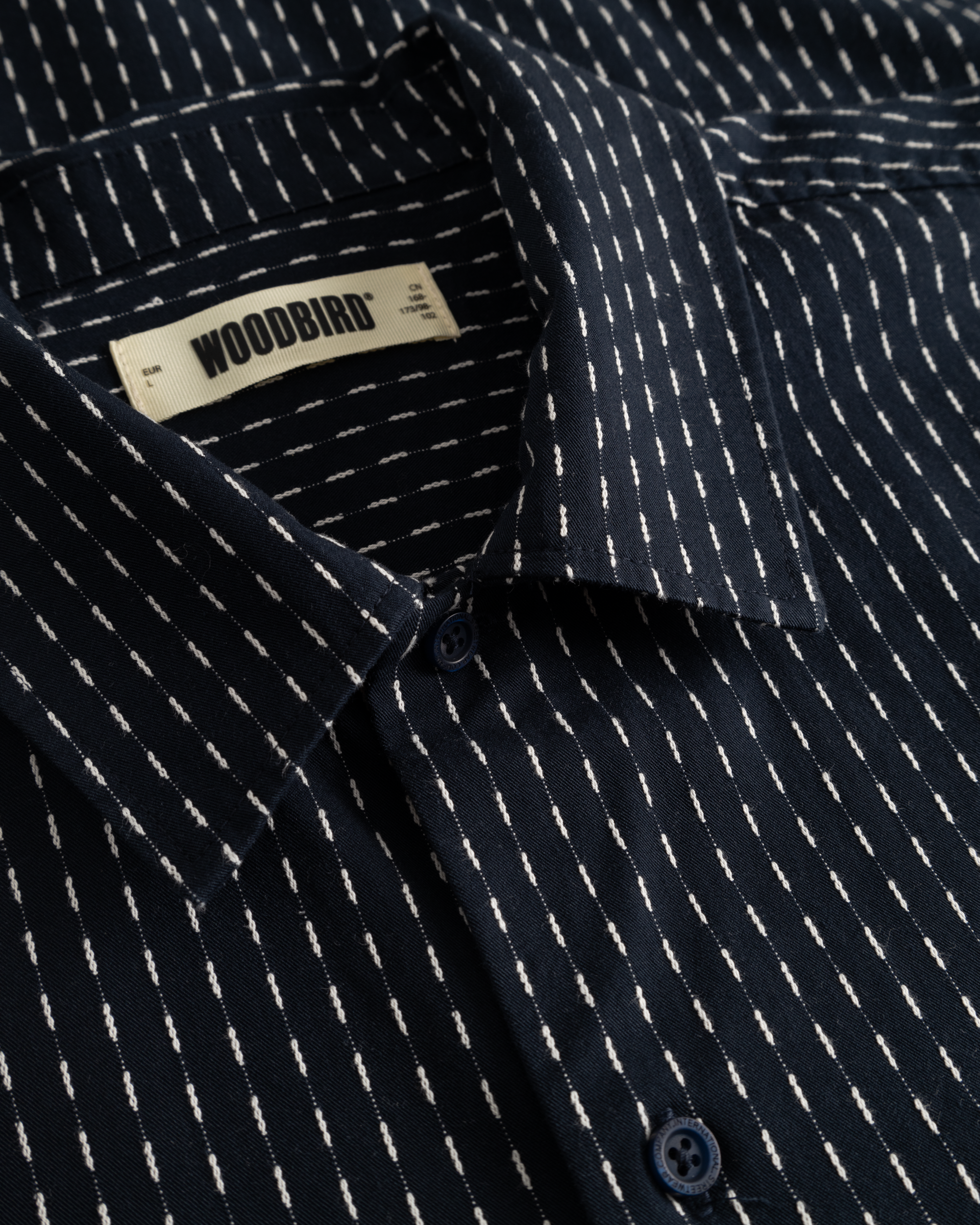 Woodbird WBWang Shiko Shirt Shirts Dark Navy