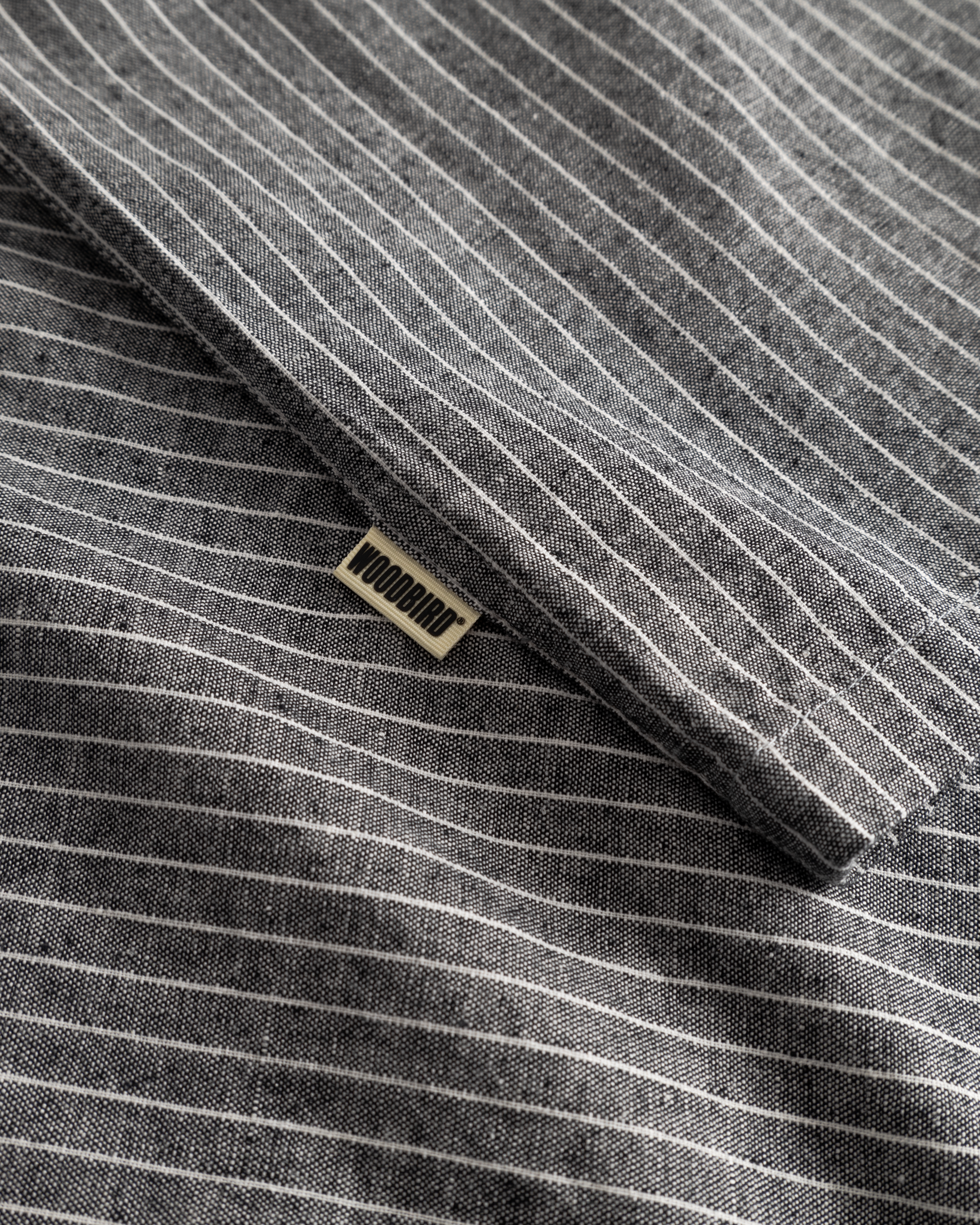 Woodbird WBWang Tai Stripe Shirt Shirts Black Stripe