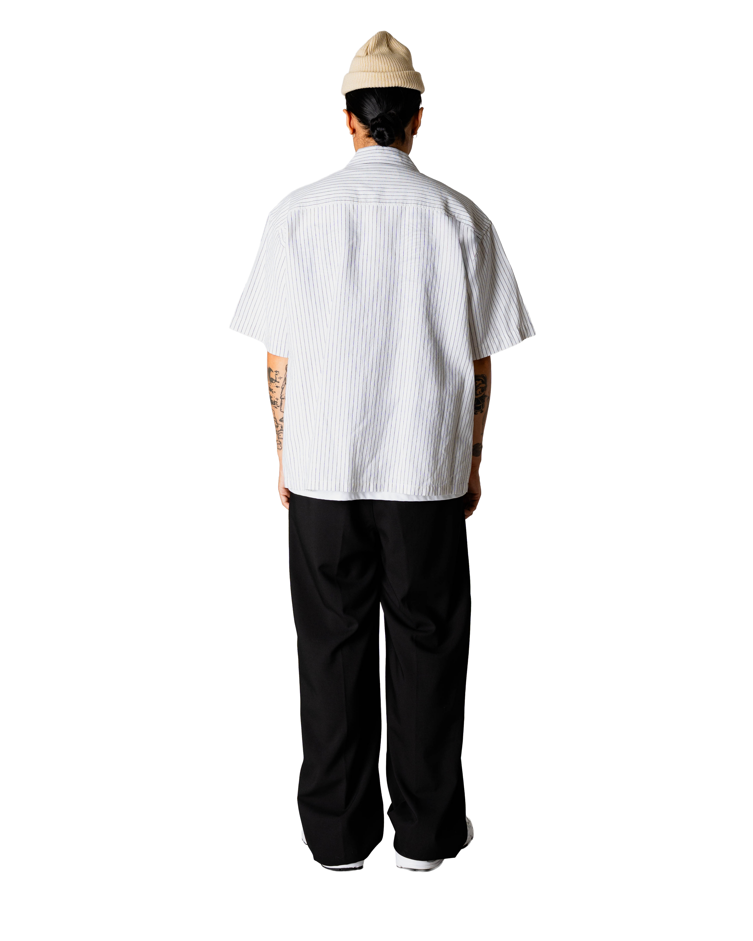 Woodbird WBWang Tai Stripe Shirt Shirts White Stripe