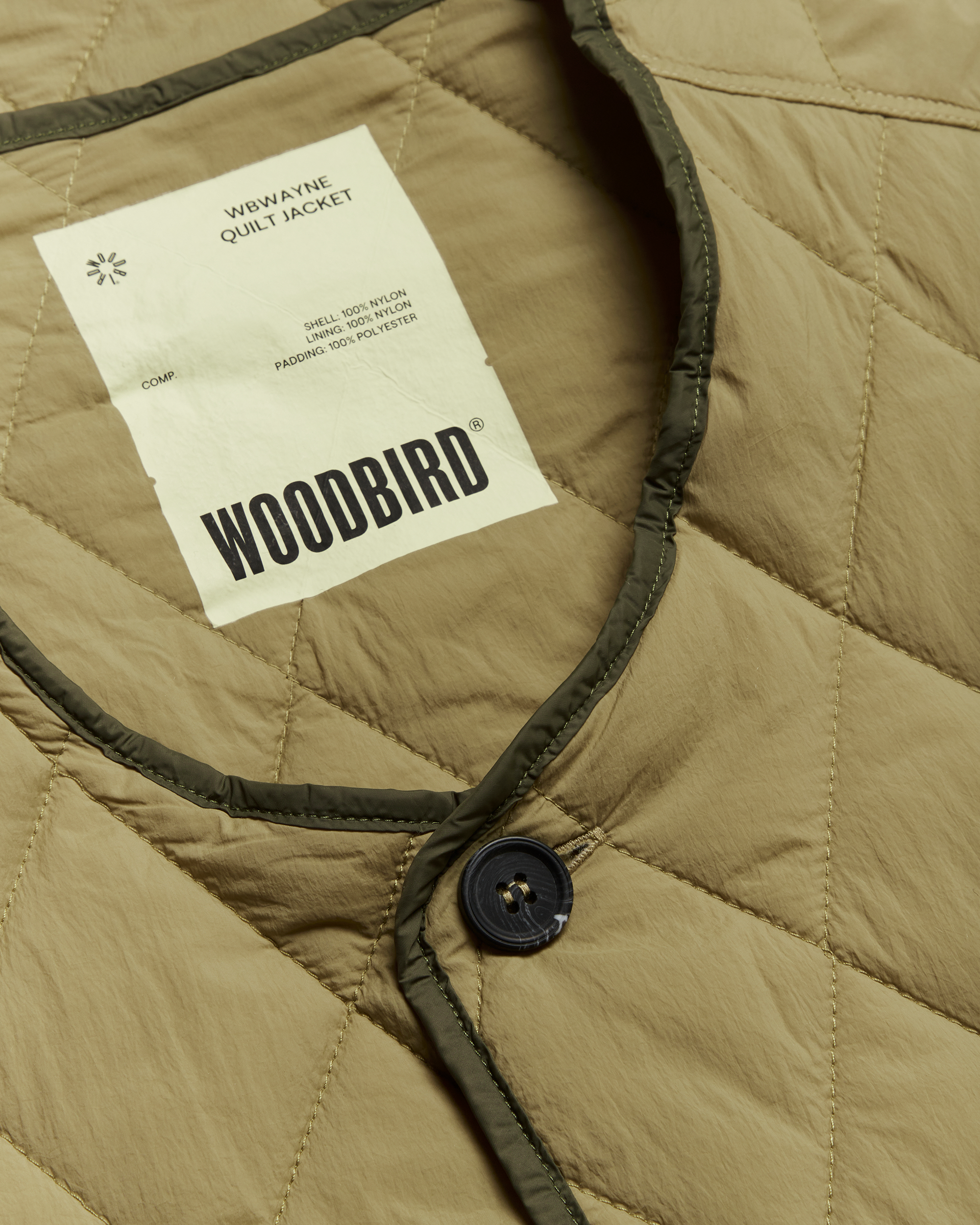 Woodbird WBWayne Quilt Jacket Outerwear Khaki