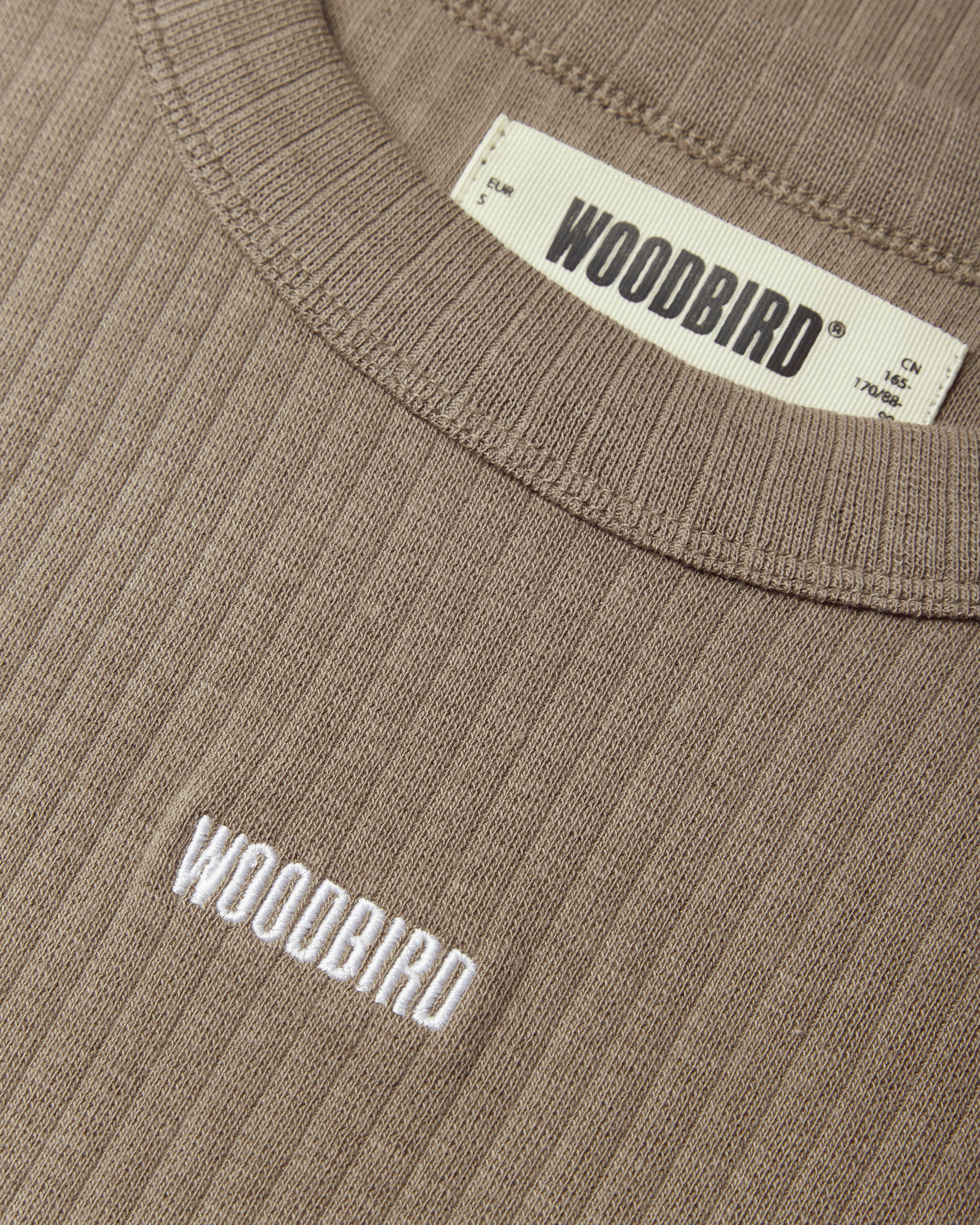 Woodbird Female WBXao LS Base Tee T-Shirts Dark Sand