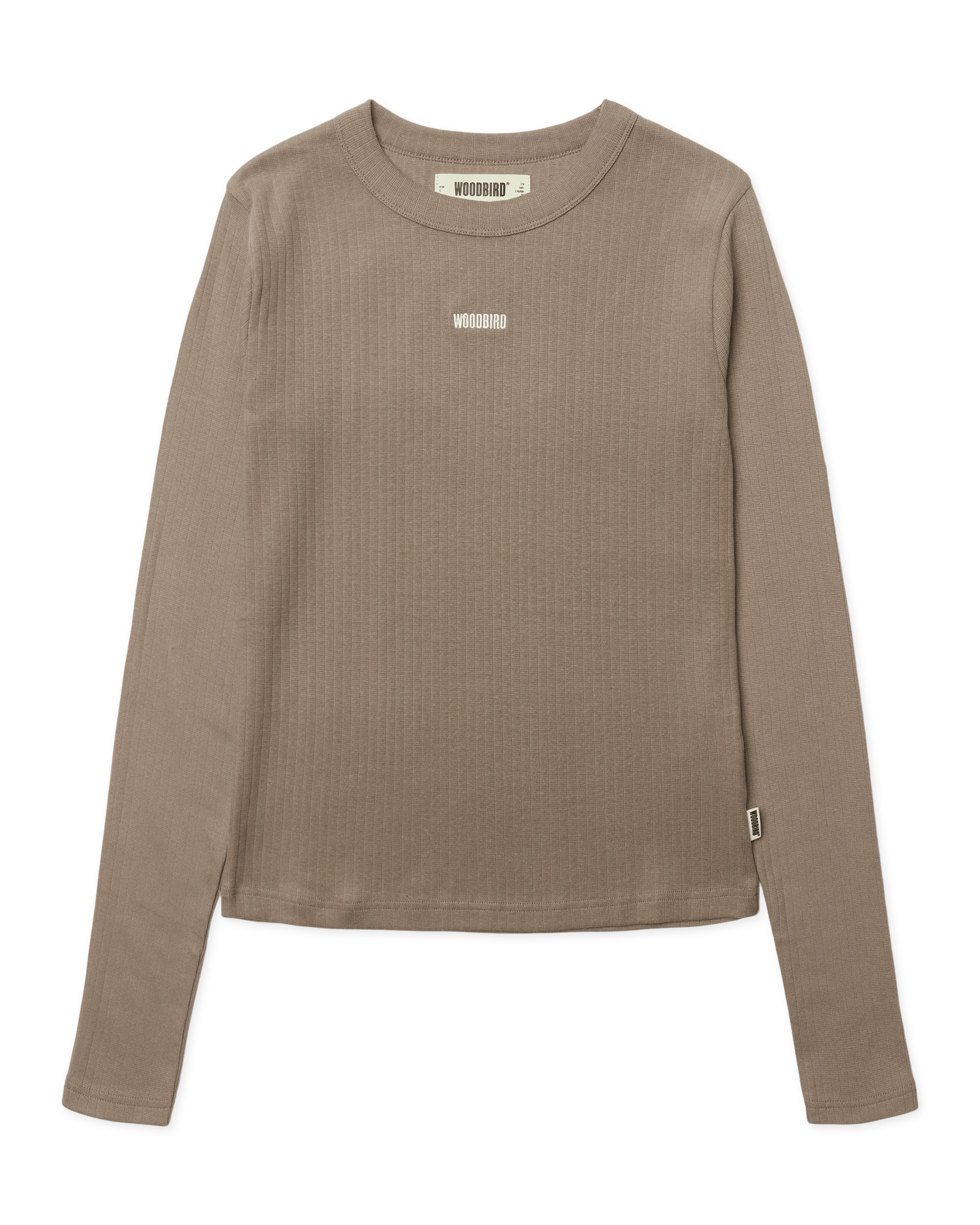 Woodbird Female WBXao LS Base Tee T-Shirts Dark Sand