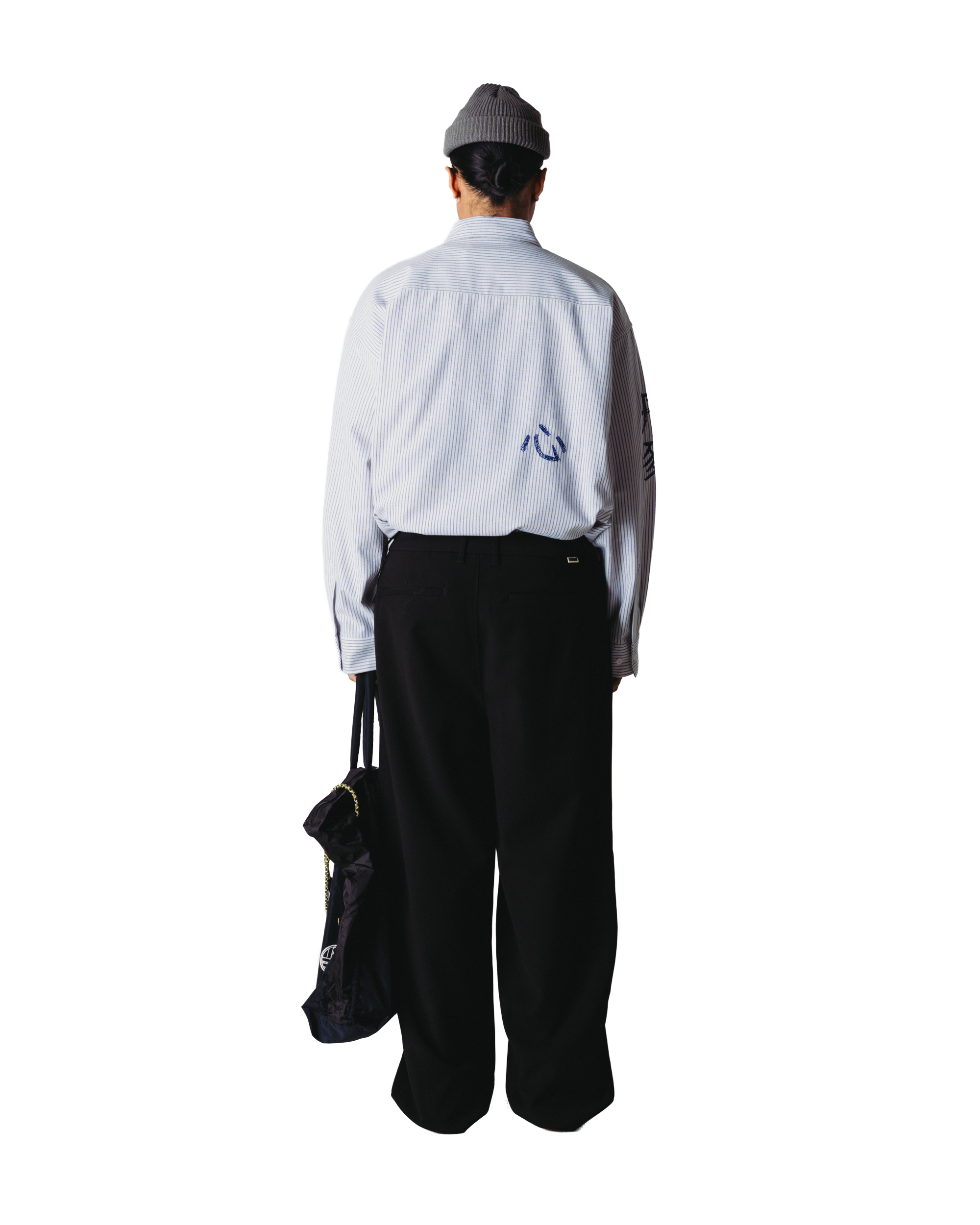 Woodbird WBXing Ox Writing Shirt Shirts White-Navy