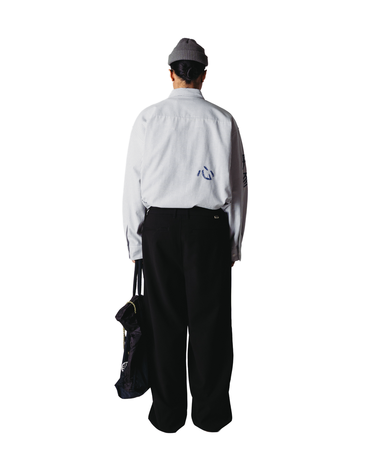 Woodbird WBXing Ox Writing Shirt Shirts White-Navy