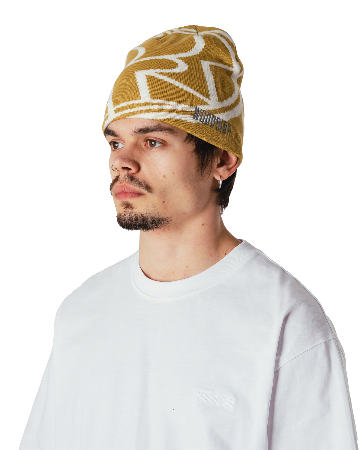 Woodbird WBYan JQ Art Beanie Accessories Honey-Off White