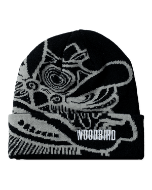 Woodbird WBYan Lion JQ Fold Beanie Accessories Black-Grey