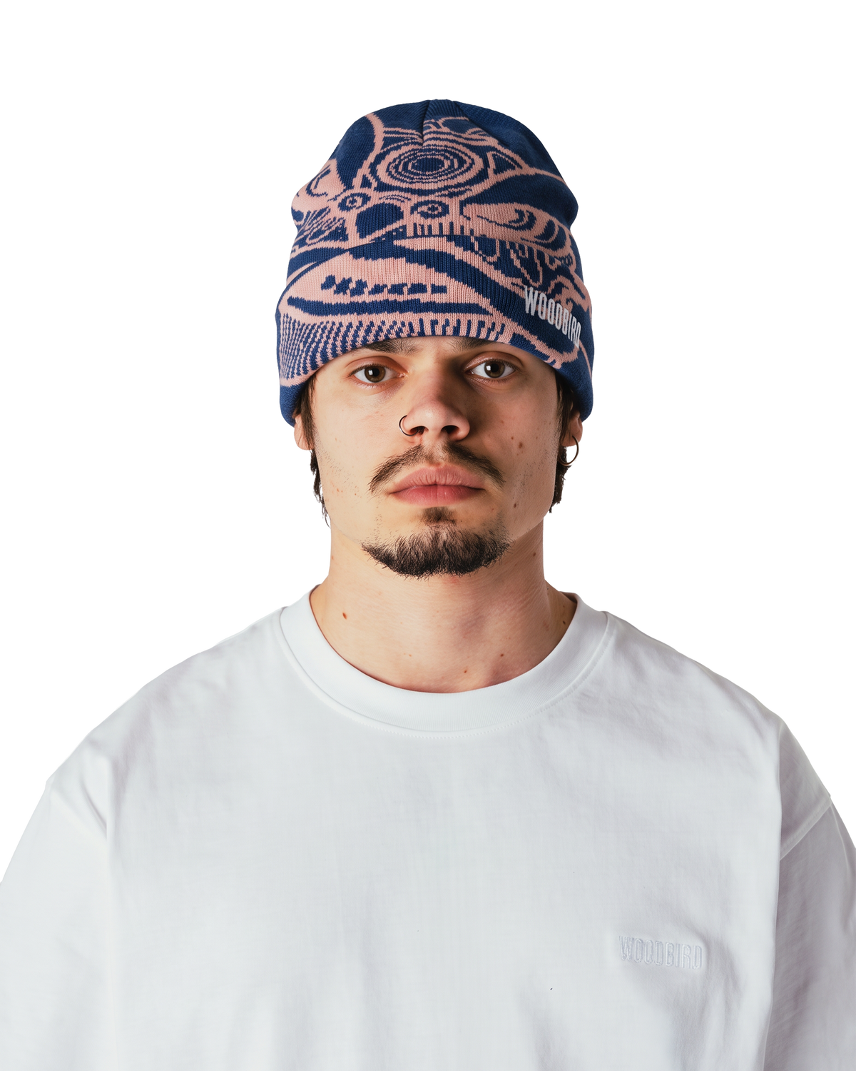 Woodbird WBYan Lion JQ Fold Beanie Accessories Blue-Pink
