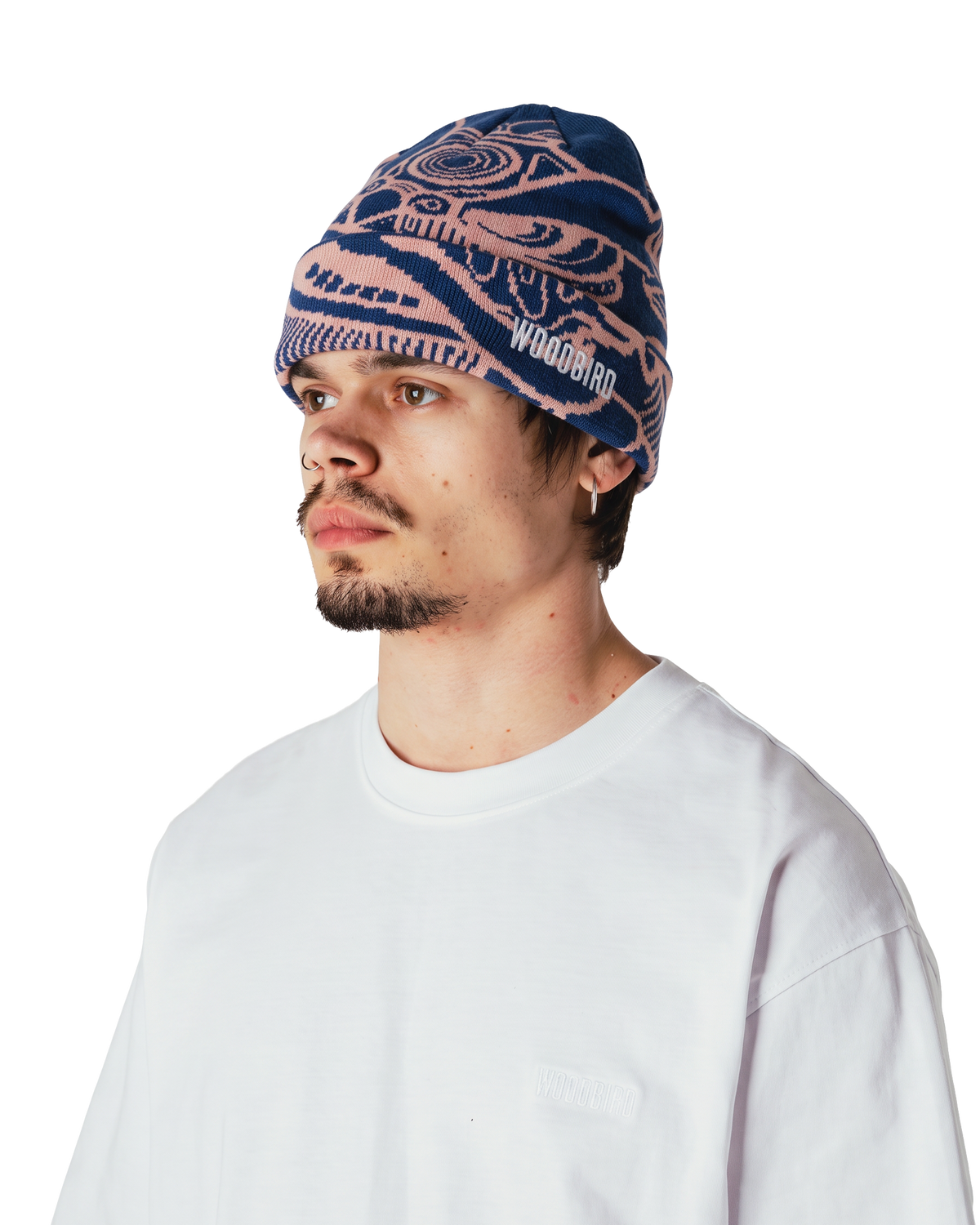 Woodbird WBYan Lion JQ Fold Beanie Accessories Blue-Pink