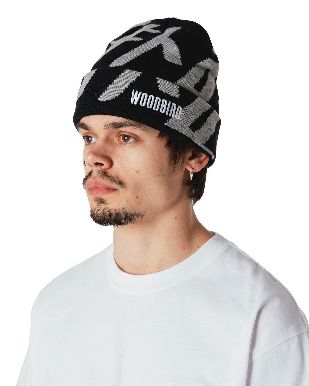 Woodbird WBYan Sumo JQ Fold Beanie Accessories Black-Grey
