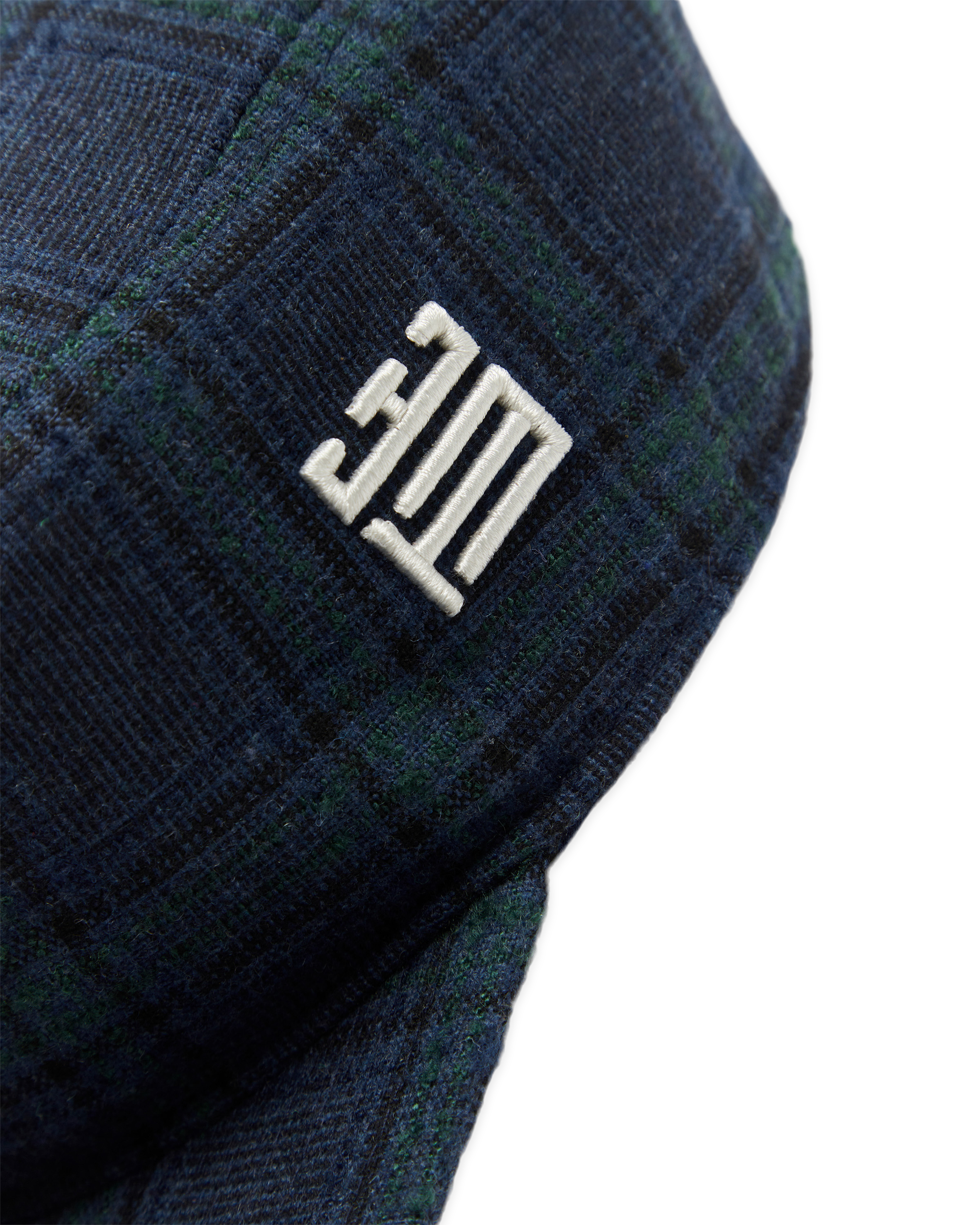 Woodbird WBYin Check Pillbox Cap Accessories Blue-Green