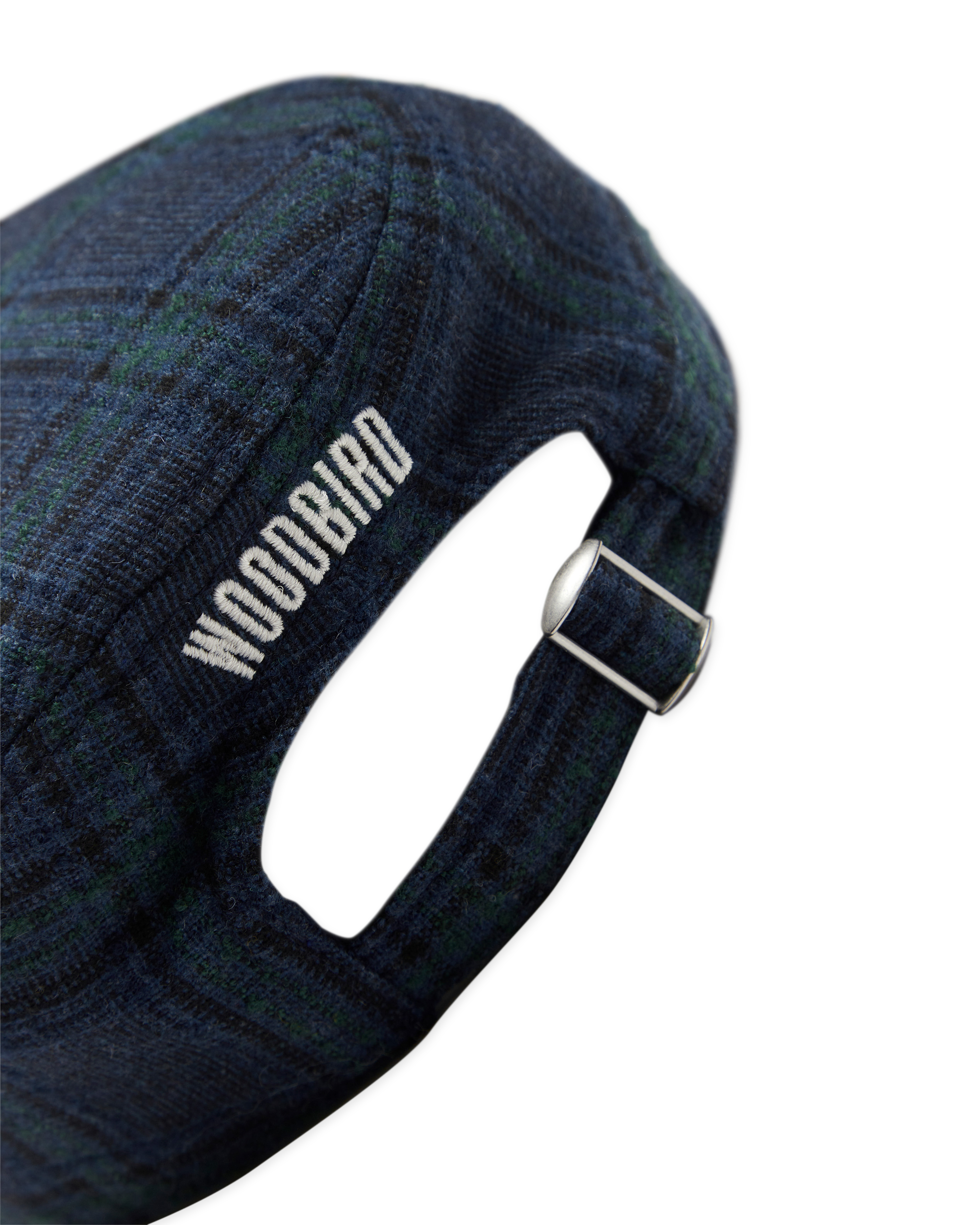 Woodbird WBYin Check Pillbox Cap Accessories Blue-Green