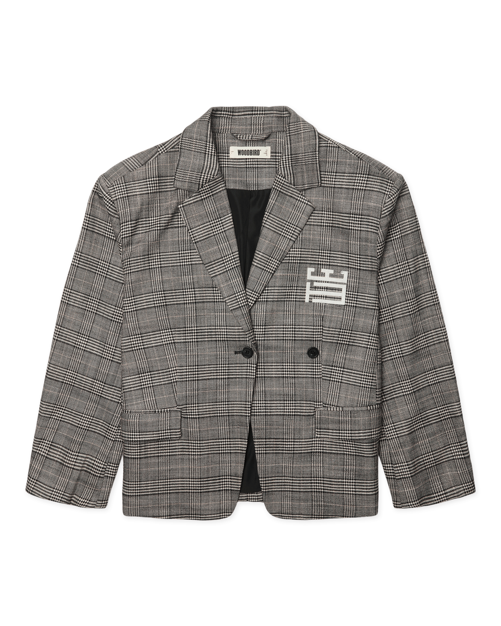 Woodbird Female WBYun Check Blazer Jackets Black-Grey