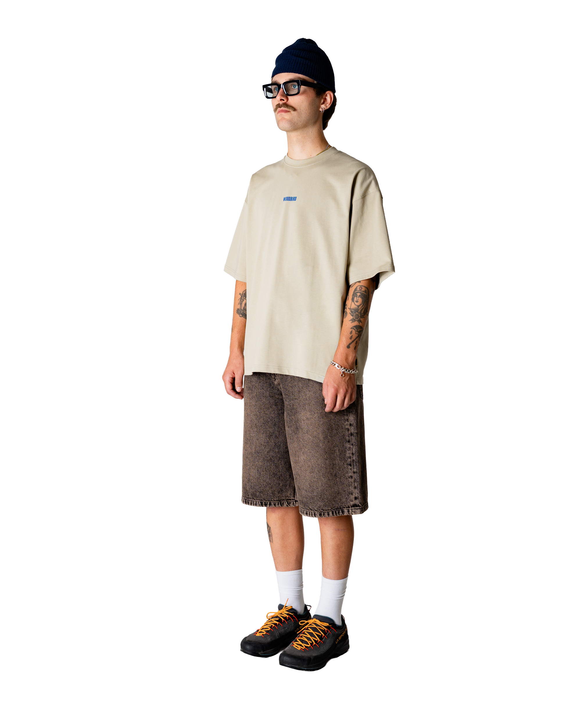 Woodbird WBYuto Oak Shorts Shorts Washed Brown