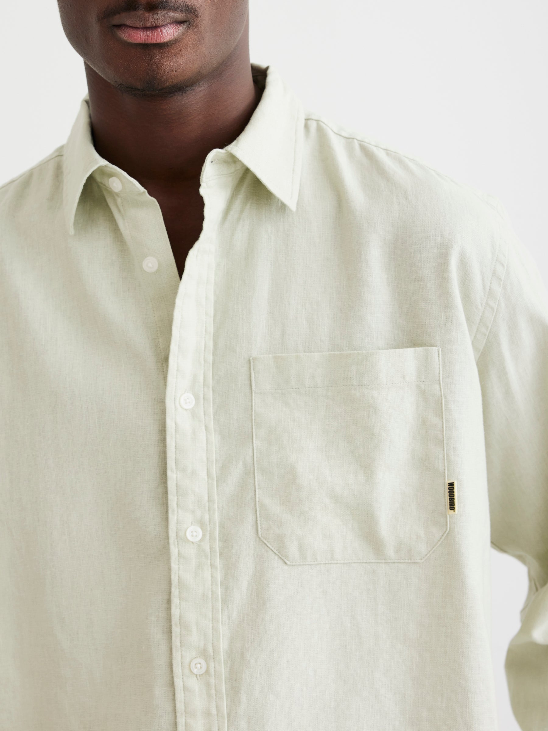 Woodbird WBYuzo Linen Shirt Shirts Mint Green