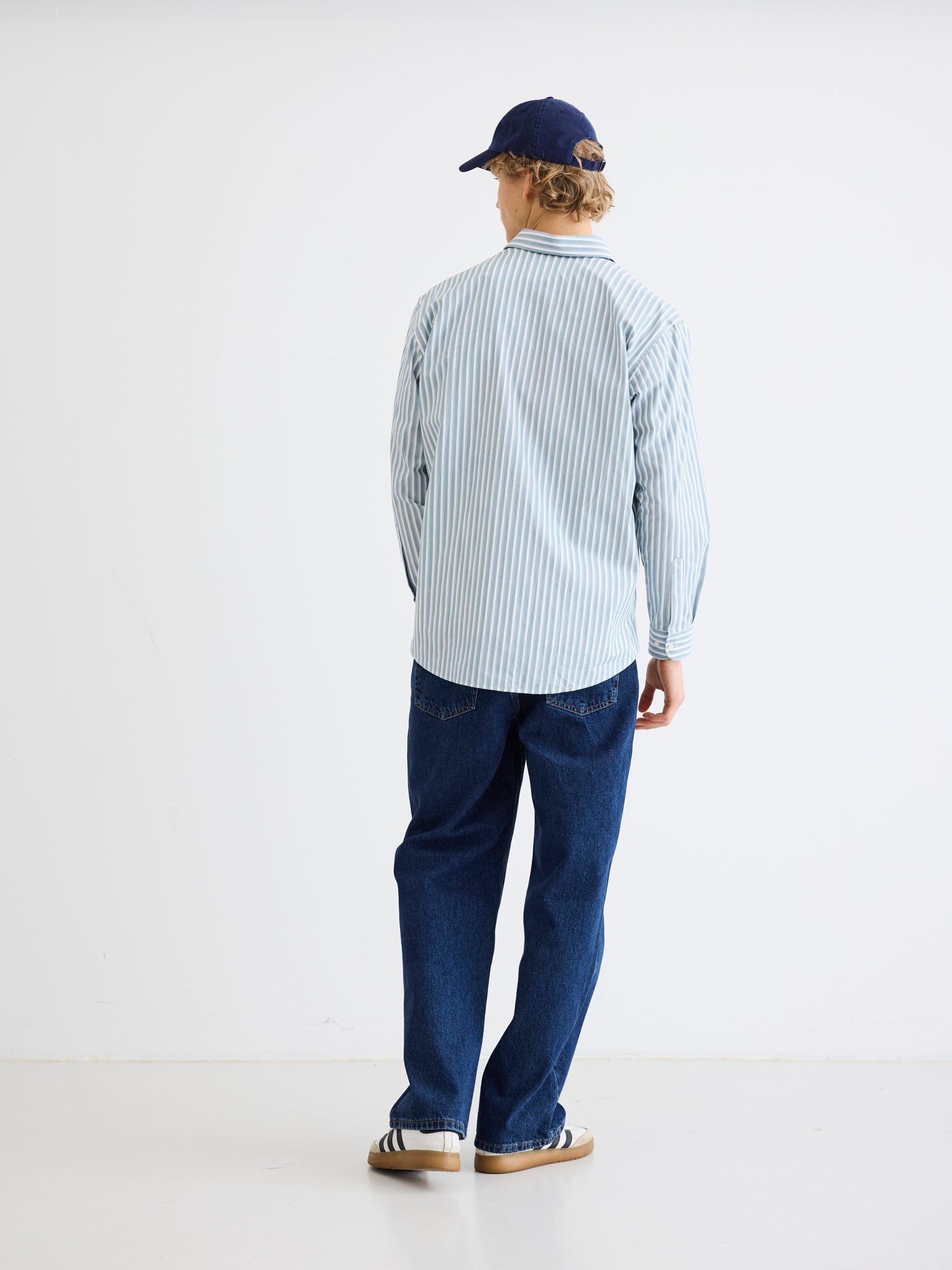 Woodbird WBYuzo Pin Shirt Shirts White-Blue