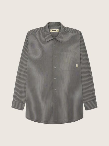 WBYuzo Striped Shirt - Antra Grey