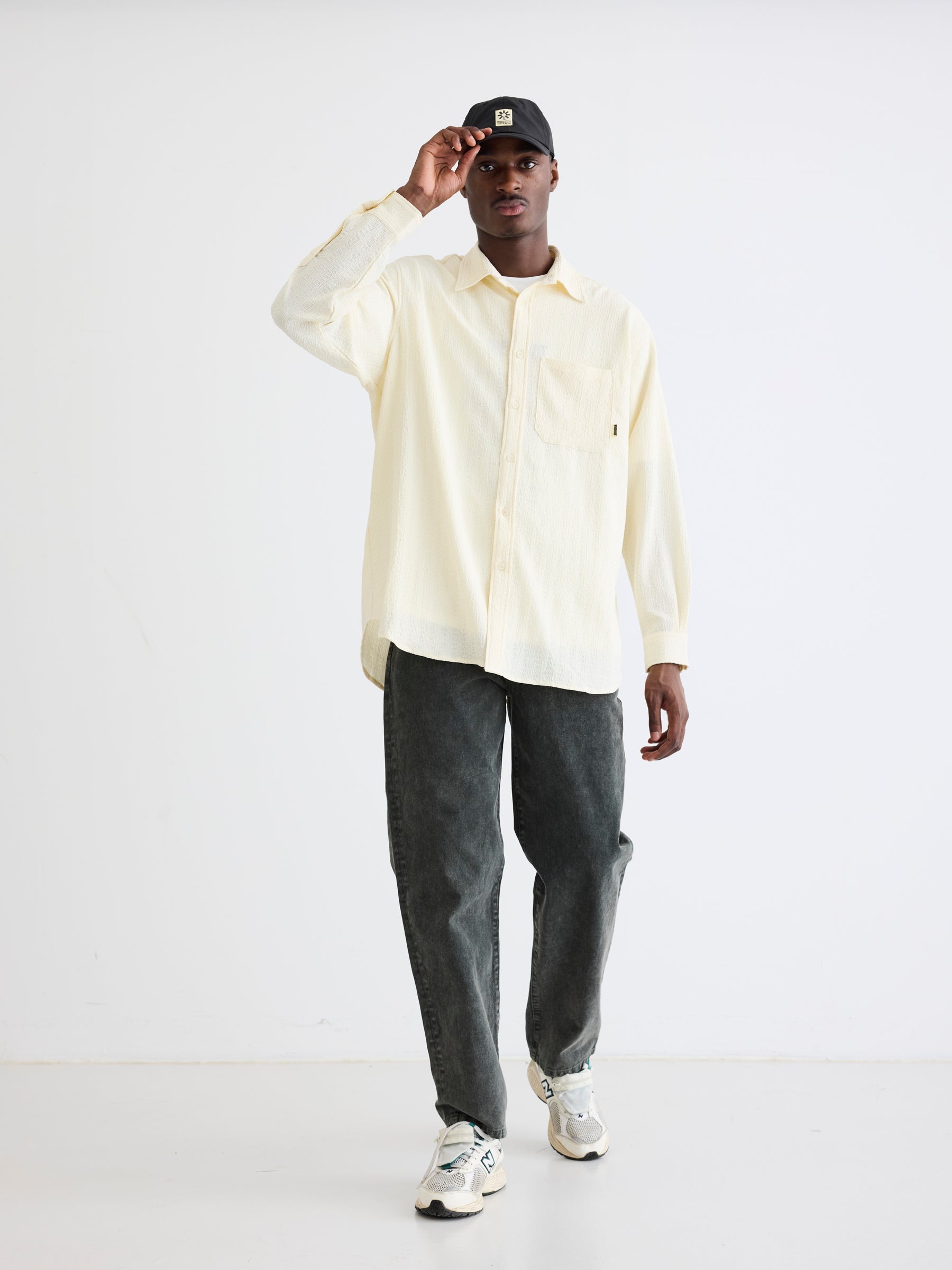 Woodbird WBYuzo Struck Shirt Shirts Off White