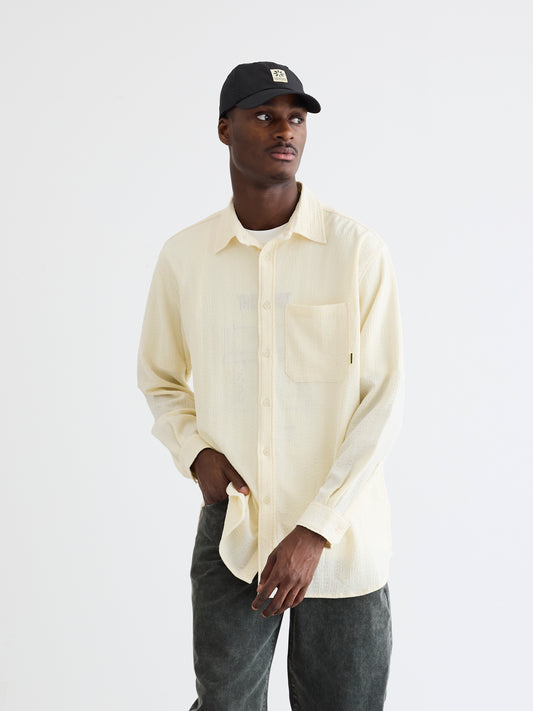 Woodbird WBYuzo Struck Shirt Shirts Off White