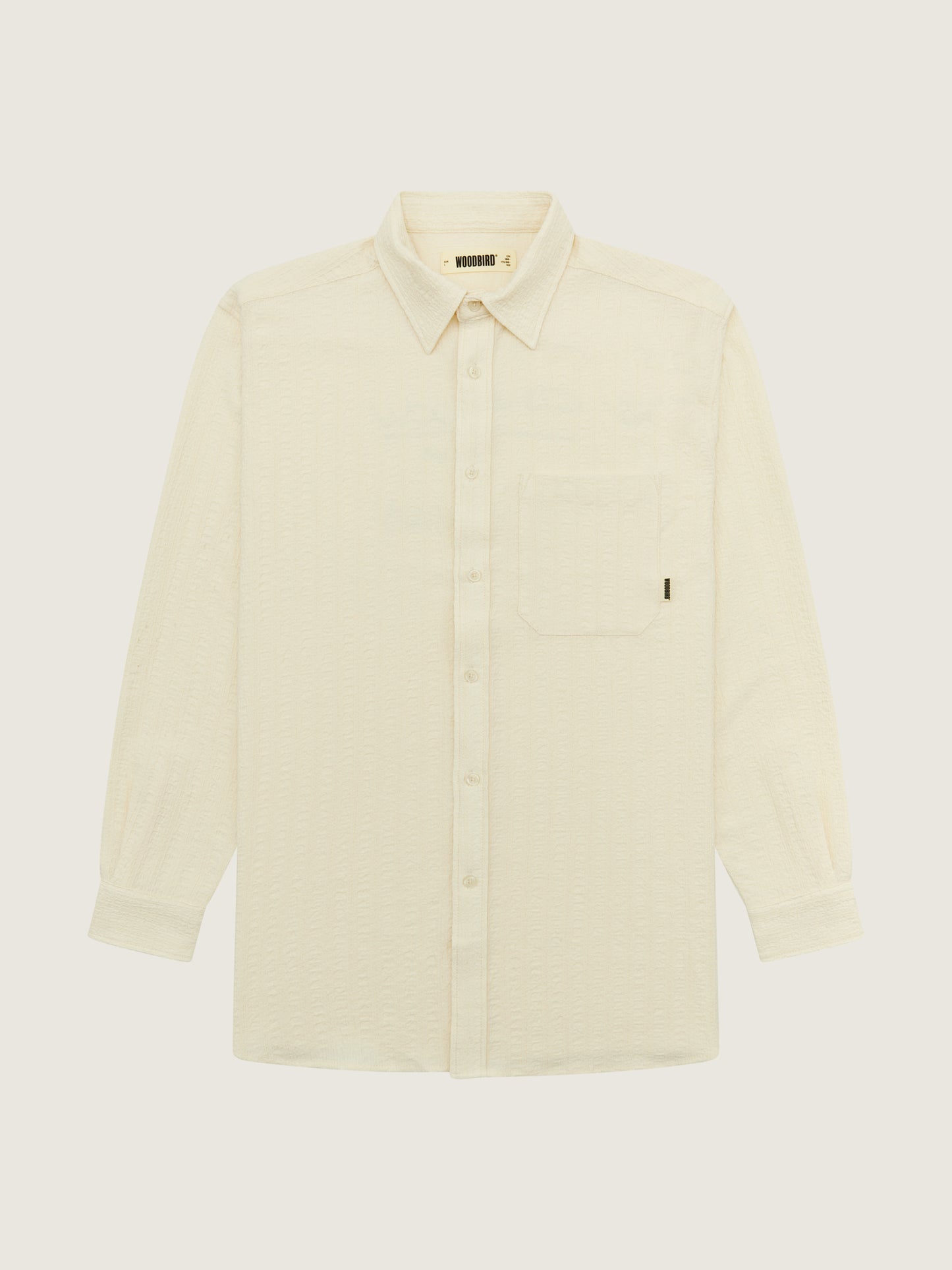 Woodbird WBYuzo Struck Shirt Shirts Off White