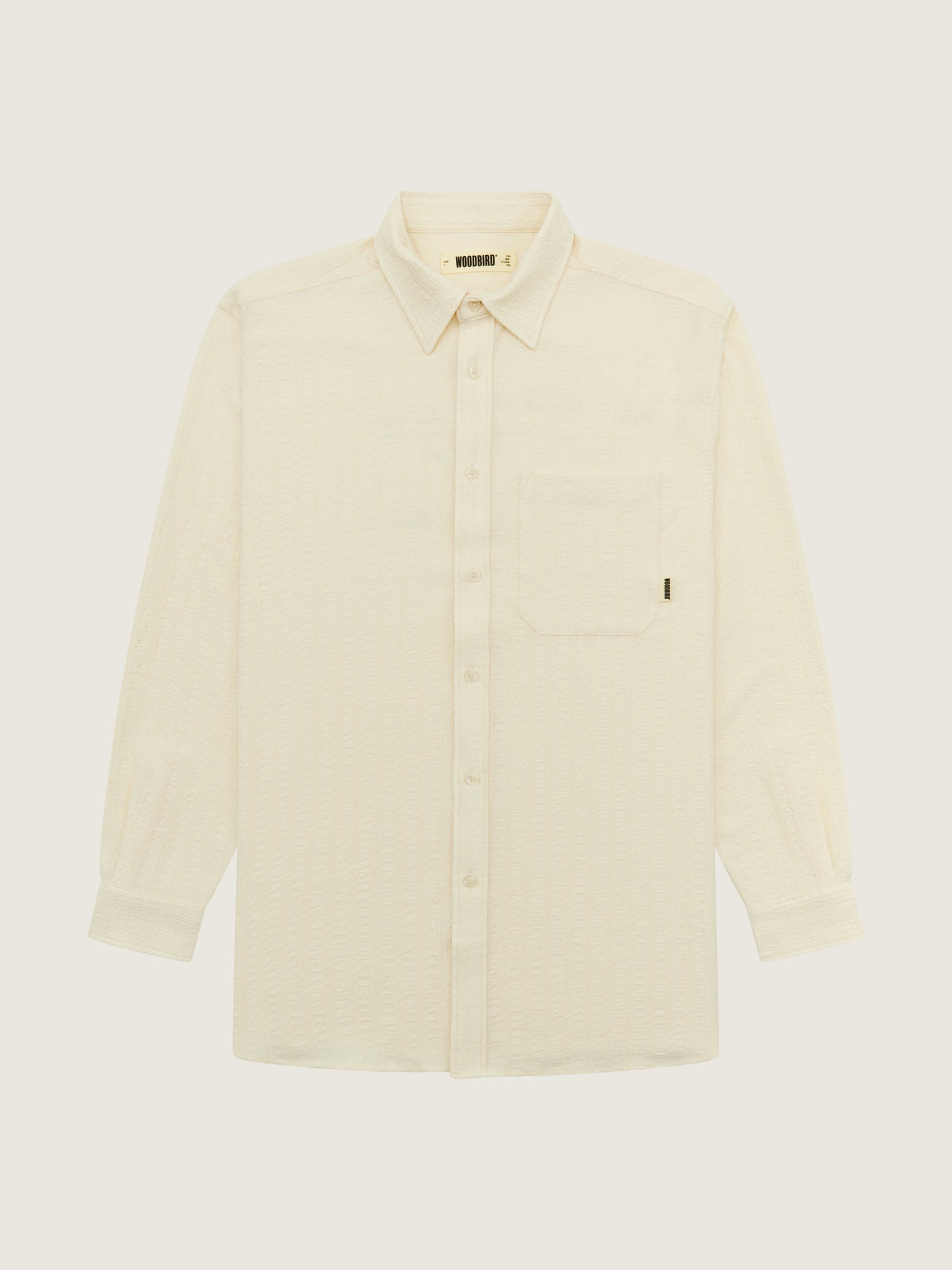 Woodbird WBYuzo Struck Shirt Shirts Off White