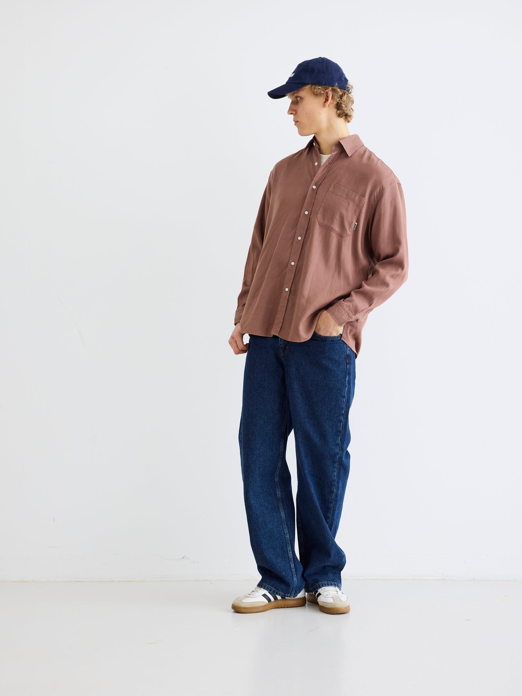 Woodbird WBYuzo Tencel Shirt Shirts Burnt Red