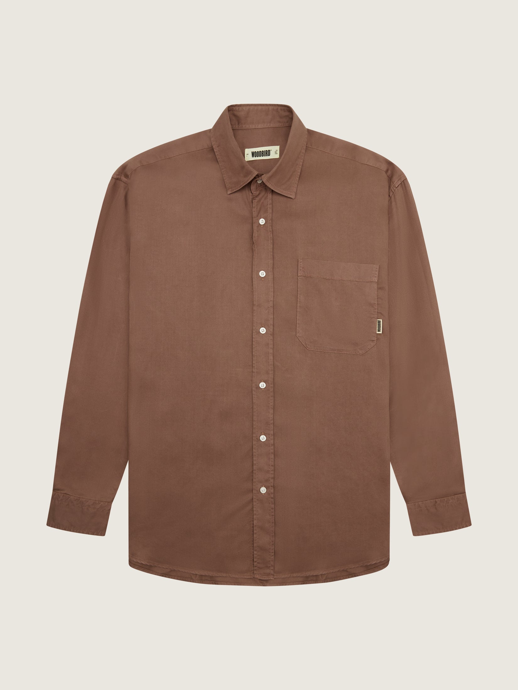 Woodbird WBYuzo Tencel Shirt Shirts Burnt Red