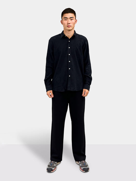 Woodbird WBYuzo knitted shirt Shirts Black