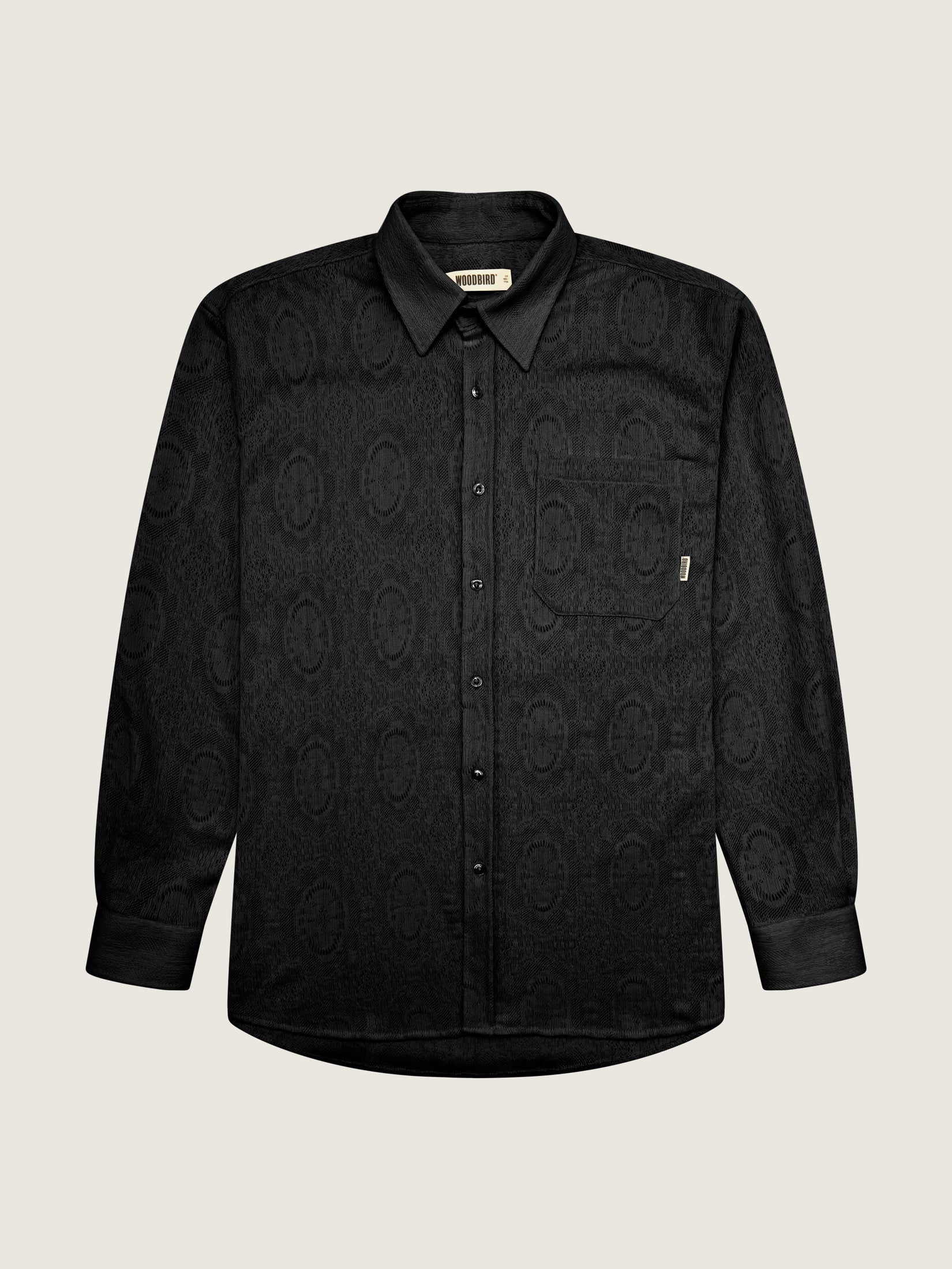 Woodbird WBYuzo knitted shirt Shirts Black