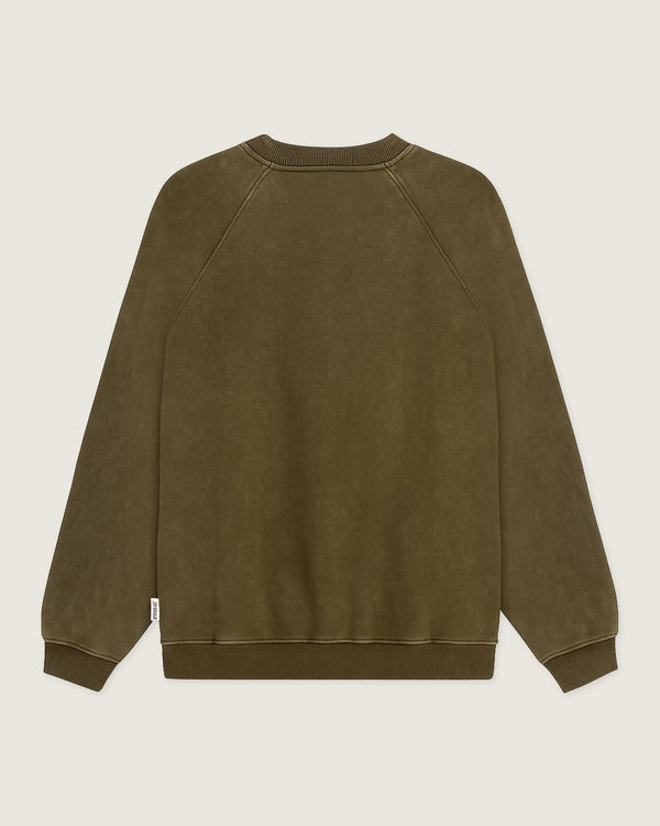 Woodbird WBZhang Dye Crew Sweats Dark Brown