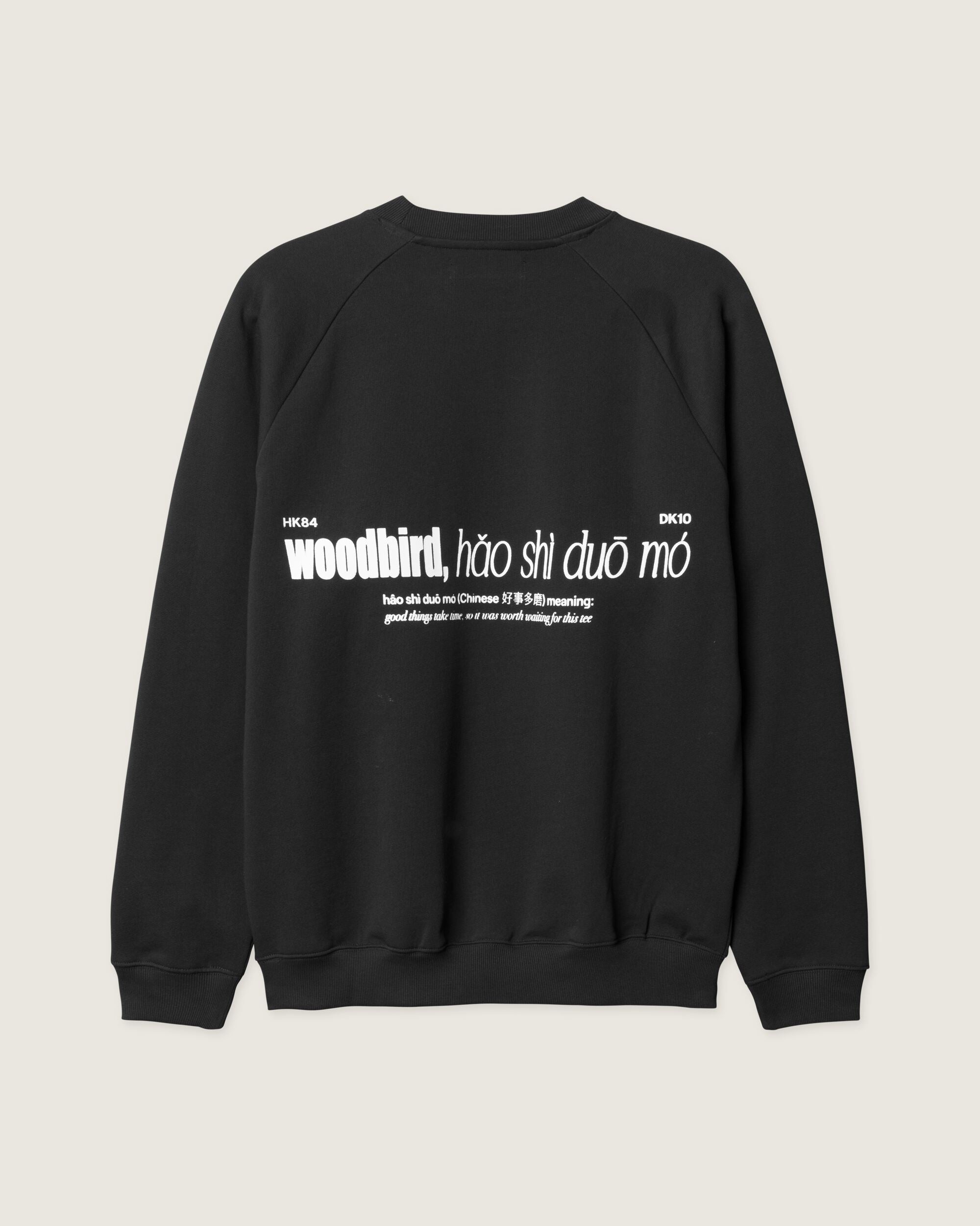Woodbird WBZhang Hao Crew Sweats Black