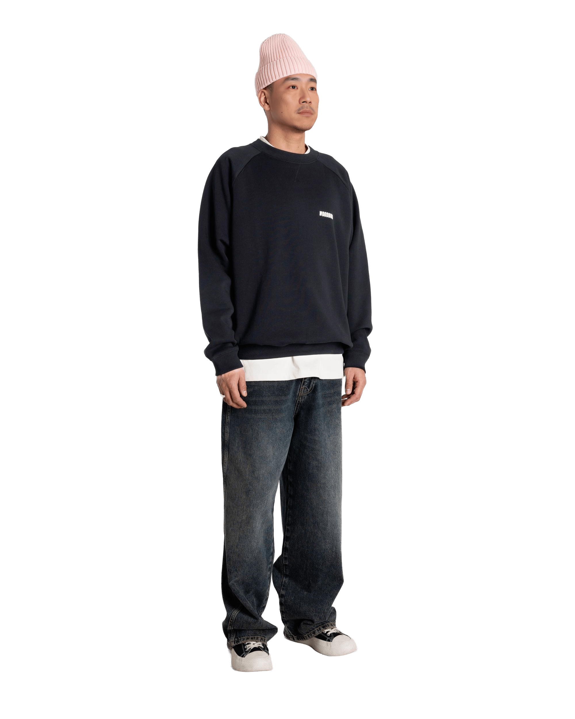 Woodbird WBZhang Hao Crew Sweats Black