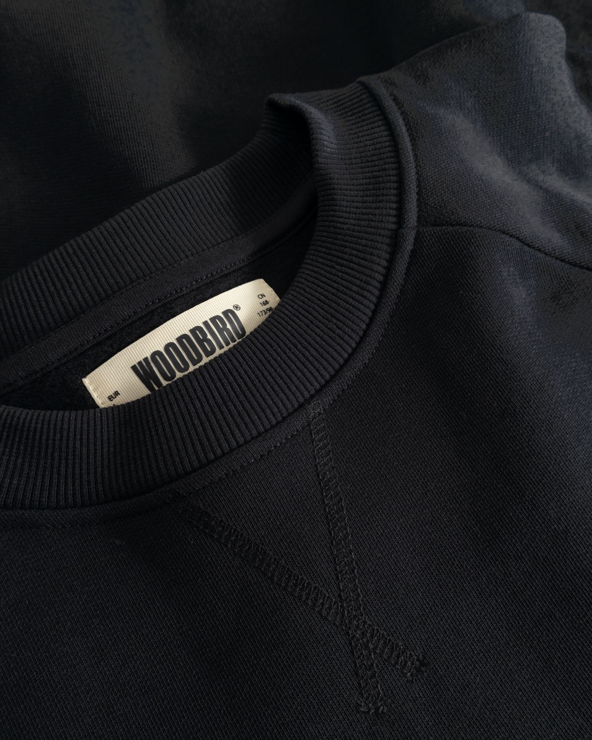 Woodbird WBZhang Hao Crew Sweats Black
