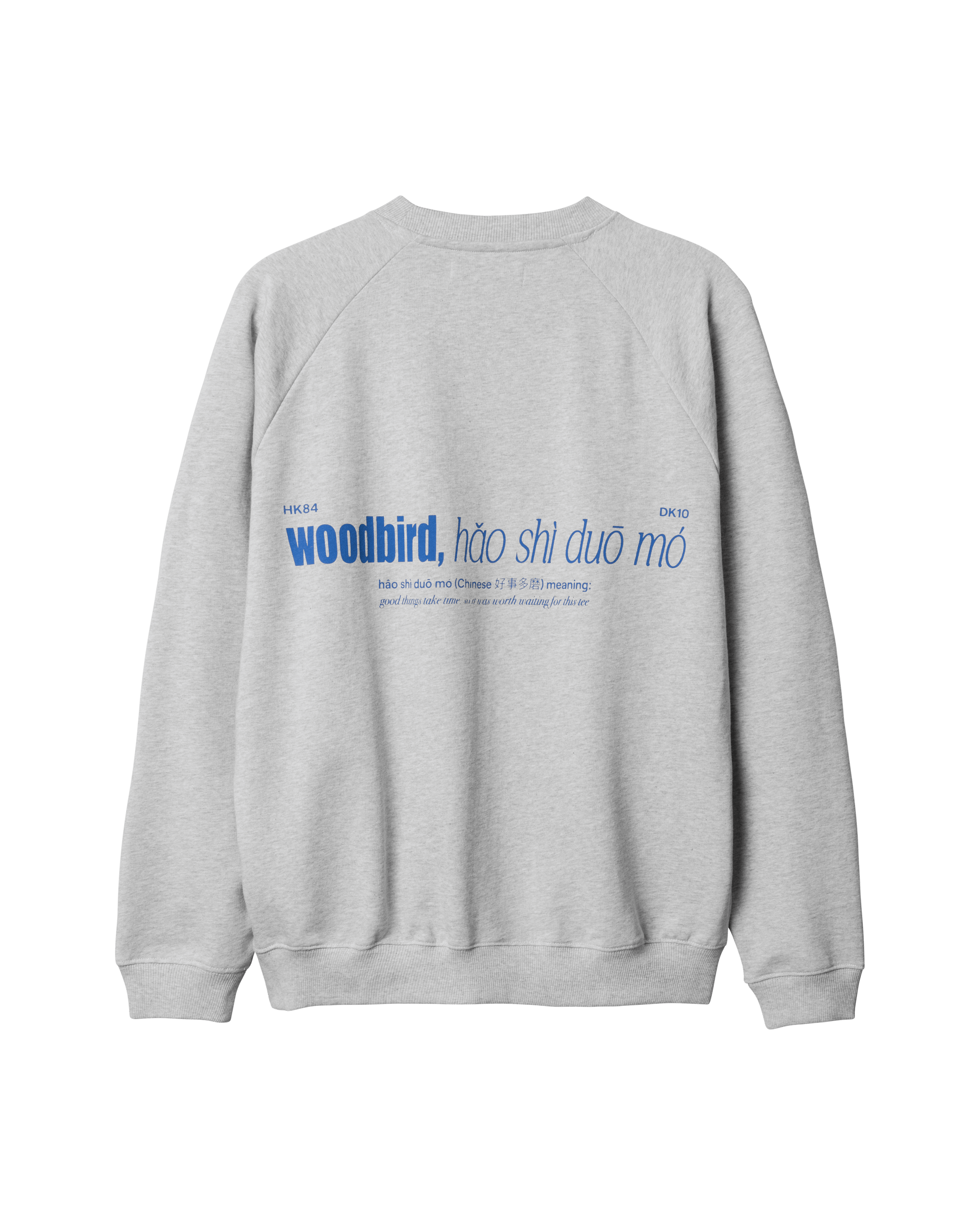 Woodbird WBZhang Hao Crew Sweats Grey Melange