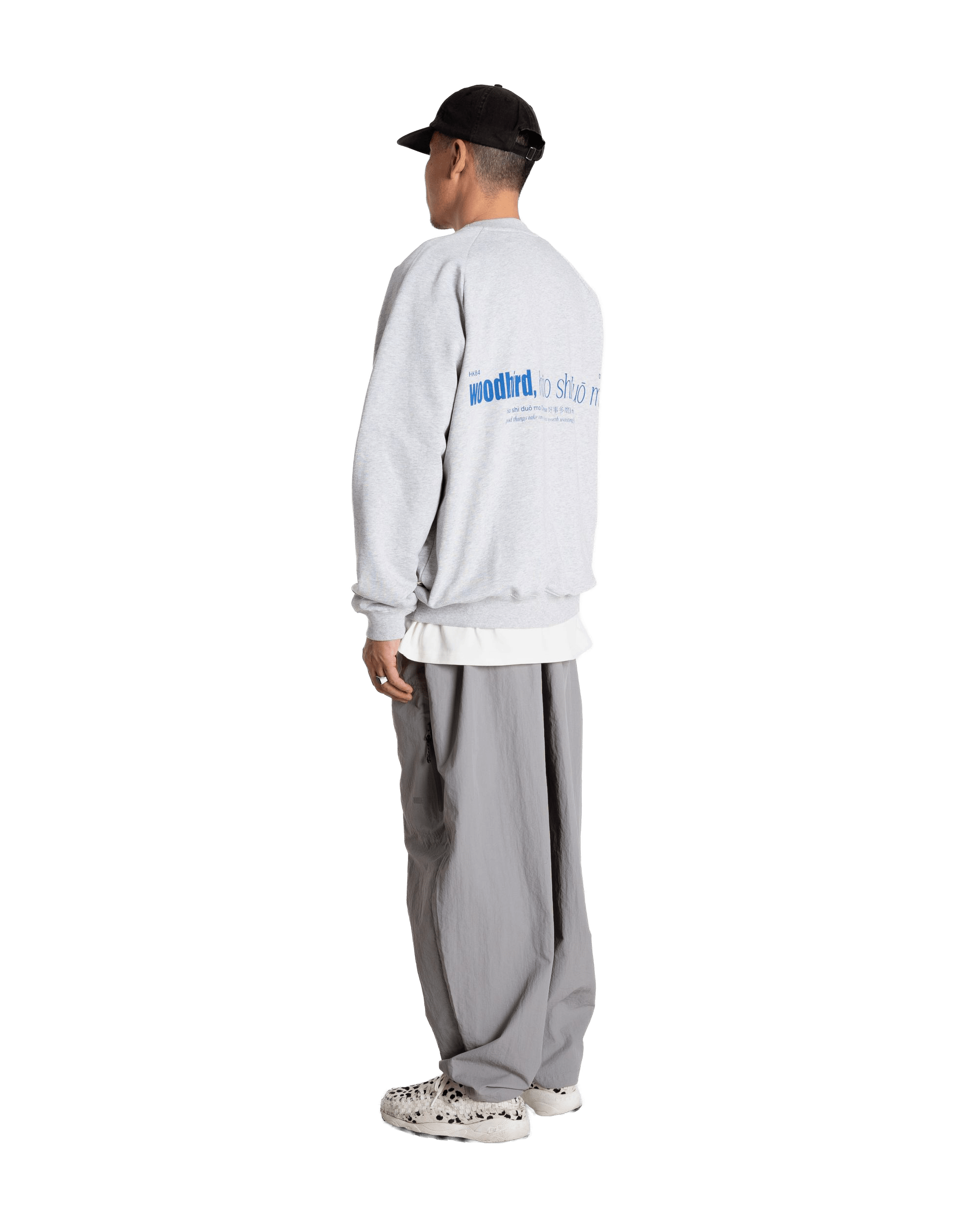 Woodbird WBZhang Hao Crew Sweats Grey Melange
