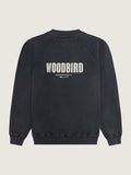 WBZhang Washed Logo Crew - Black