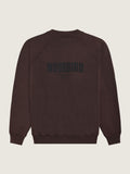 WBZhang Washed Logo Crew - Brown