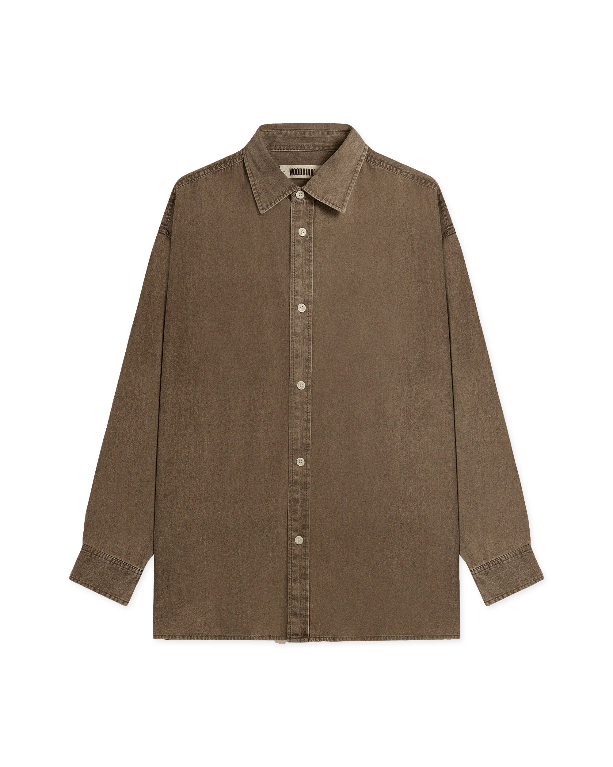 Woodbird Female WBZimo Washed Shirt Shirts Dark Brown